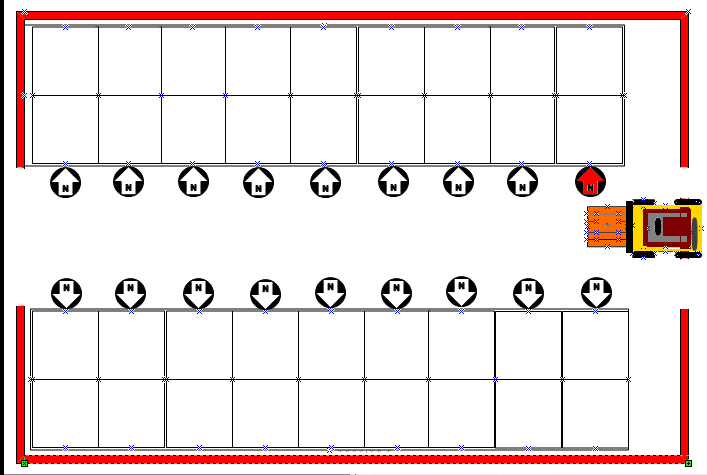 Схема загрузки глубинных (набивных) стеллажей