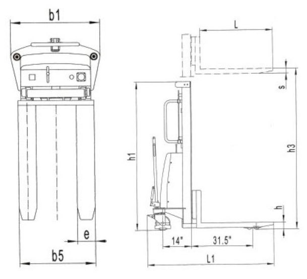 Схема электроштабелера SPN1030
